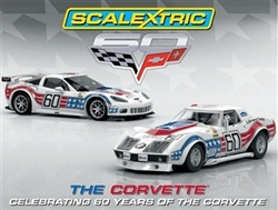 Scalextric C3368A 60 Years of Corvette 2 Car Set ** BACK IN STOCK **