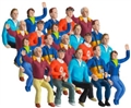 Carrera CAR21108 1/32 Spectator Figures - Set of 20 pcs. nicely painted seated figures