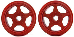 CB Design CBD0310 5 Spoke 1/32 Classic Aluminum Wheels 15x12mm Red