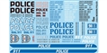 GOFER RACING GOF11024 1/24 / 1/24 Modern Police Decal Sheet