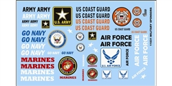 GOFER RACING GOF11031 1/24 / 1/25 "ARMED SERVICES" Decal Sheet