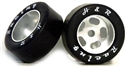 H&R Racing HR1301 27 X 12MM Rubber Tires Silver Anodized hubs