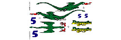 PINECAR PC308 Dragonfire Dry Transfer Decals