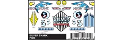 PINECAR PC325 Silver Shark Stick-On Decals