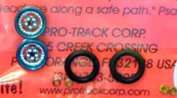 Pro-Track PT208BB Wheelie Bar Wheels 3/8" STAR 0.050" Axle BLUE