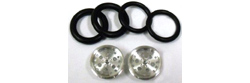 Pro-Track PT411A 3/4" O-Ring Drag Fronts 1/16" Axle TOP FUEL Silver