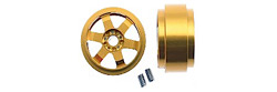 SCALEAUTO SC-4057E 1/24 'JARAMA' Wheels 21 x 10mm GOLD 3mm Axle