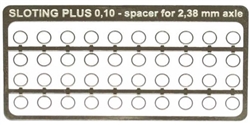 Sloting Plus SP062001 0.1mm Stainless Steel axle spacers for 3/32" axle x 40