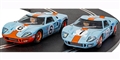 Scalextric C4041a FORD GT40 1969 GULF TWIN PACK