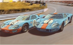 PREORDER Scalextric C4041a FORD GT40 1969 GULF TWIN PACK