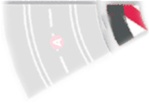 Carrera CAR20590 Inside Shoulder for Radius 1 30° Degree Turn - Red/White