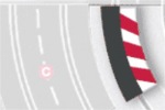 Carrera CAR20591 Inside Shoulder for Radius 2 30° Degree Turn - Red/White