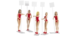 Carrera CAR21113 1/32 "Grid Girls" -5 different girls / package with  sign posts