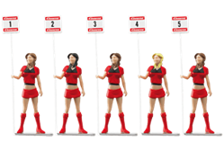 Carrera CAR21123 1/32 "Grid Ladies" -5 different girls / package with  sign posts