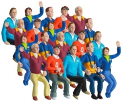 Carrera CAR21108 1/32 Spectator Figures - Set of 20 pcs. nicely painted seated figures