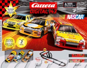 Carrera CAR40004 Digital 143 NASCAR Slot Car Racing Set w/3 Cars