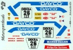 DMC DMC24-076 Waterslide 1/24 Decal - Alfa-Romeo 155. DAYCO. white car. Fischiella DTM