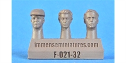 Immense Miniatures F019-24 1/24 Resin Molded Figure - Civilian Heads