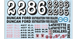 GOFER RACING GOF11008 1/24 / 1/25 Racing "Dealers" Decal Sheet