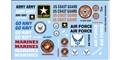 GOFER RACING GOF11031 1/24 / 1/25 "ARMED SERVICES" Decal Sheet