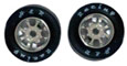 H&R Racing HR1107 27x18mm 1/24 NASCAR Wheels - SILVER with RUBBER Tire
