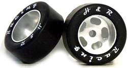 H&R Racing HR1301 27 X 12MM Rubber Tires Silver Anodized hubs