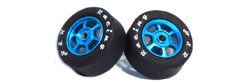 H&R Racing HR1364 27 x 12mm SILICONE Tires BLUE Hubs