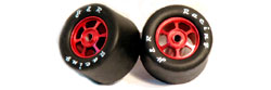 H&R Racing HR1370 27 x 18mm Setscrew SILICONE Tires RED Hubs