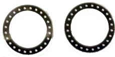 JDS JDS4001 Beadlocks for Drag Rims - Black Anodized Aluminum