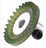 JK Products JK5035 64 pitch inline axle gear for 3/32" axle - 35 teeth - 1 Gear / Package