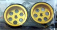 JK Products JK87241DG 5/8" Diameter Gold Anodized Aluminum Front Wheels