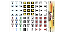 ULTRACAL MG3301 1/32 Racing Numbers and Squares
