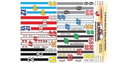 ULTRACAL MG3341 1/32 Stock Car Racing Stripes and Numbers