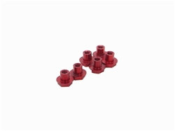 MRSLOTCAR MR2024   CLASSIC GT  "Hex Head" T-Nuts (6) - 6.5 mm Blue - Fits MR2150 Motor Pod to Chassis Plates