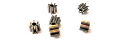 MRSLOTCAR MR4017 INLINE Pinion Gear STEEL 7 Tooth 4.5mm Diameter for 1.5mm Shaft