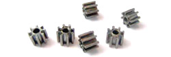 MRSLOTCAR MR4018 INLINE Pinion Gear STEEL 8 Tooth 4.5mm Diameter for 1.5mm Shaft