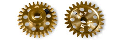 MRSLOTCAR MR6526 Anglewinder Gear 26 Tooth Gold Ergal 14.5mm Diameter to fit 3/32" Axles