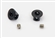 MRSLOTCAR MR7101   Wheel Stoppers (2) - With M2 x 2mm Long Set screws - Anodized Black - Fits 3/32" Axles