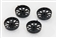 MRSLOTCAR MR7805B Wheel Inserts EVO GT1 � Black