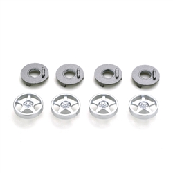 MRSLOTCAR MR7807 Wheel Inserts/Brake Discs XJ220 5-Spoke Silver for 16.5mm