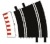 Ninco N10209 Inside Borders for Radius 3 Turn 22.5 Degree Arc - 6 pcs. / package
