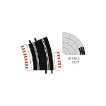 Ninco N10211 White / Red INSIDE Border for R4 Grand Curve 22.5 Arc - 6 pcs. / package