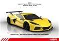 PREORDER NSR NSR0395SW Corvette C8.R  Test Car Yellow