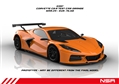 PREORDER NSR NSR0397SW Corvette C8.R  Test Car Orange