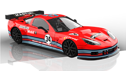 NSR0534SW CORVETTE C6.R MARTINI LIVERY RED #34 SW SHARK 25K EVO \