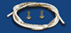 NSR 4823 1/32 Size Silicone Lead Wire 1.2mm x 30cm + Brass Cups WHITE