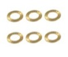Parma P620s 3/32" axle spacers - brass 1/64" thick