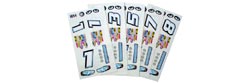 Parma P757C Stock Car Decals - 6 / package