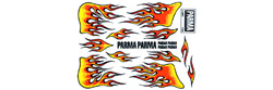 Parma P758 1/32 & 1/24 Red Flames - 3" x 4" Decal