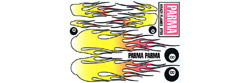 Parma P759 1/32 & 1/24 Krazy Flames - 3" x 4" Decal